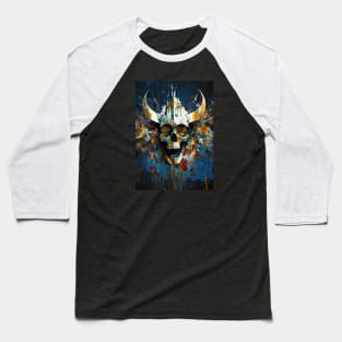Grunge skull design Baseball T-Shirt